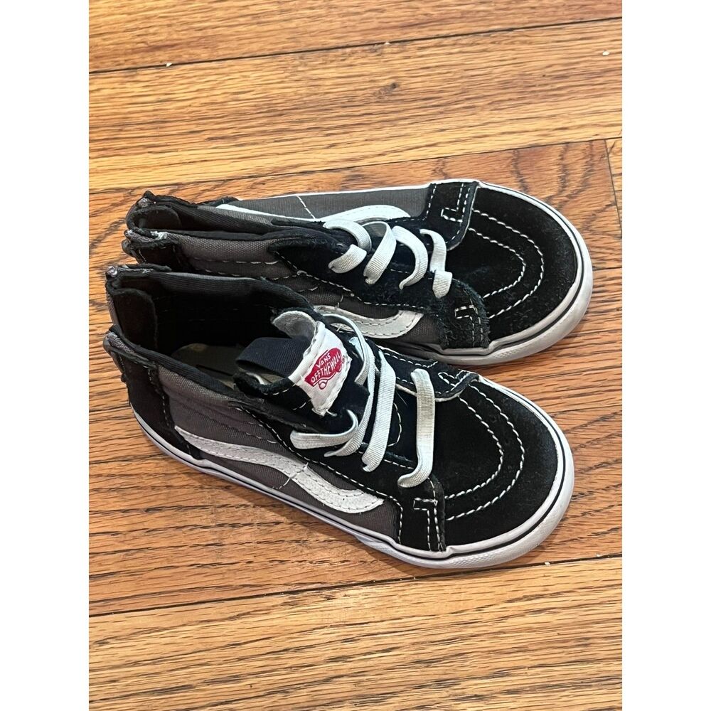Vans Toddler Sk8-Hi Zip, Black, Toddler 8